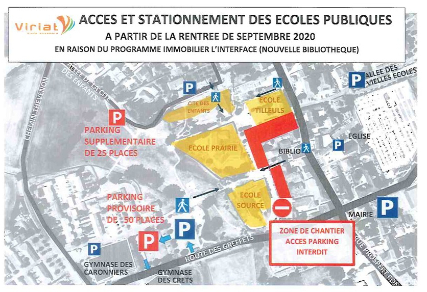 stationnement écoles publiques viriat